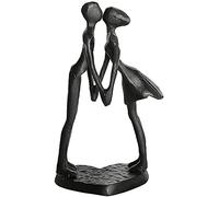 Affectionate Couple Art Iron Sculpture, Passionate Love Figurine Statue Romantic Metal Ornament Home & Office Decoration