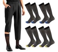 AffeGifts 4 Pairs Silk Socks Men, Male Thin Silk Dress Socks Breathable Nylon Suit Socks Men's Business Formal Wear Work Socks for Office & Wedding UK 6-10