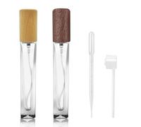 AffeGifts Travel Perfume Atomizer Refillable 10ml, 2PCS Empty Refillable Perfume Bottle Small Glass with Funnel Dropper and Long Nozzle for Purse, Handabag, Pocket and Luggage