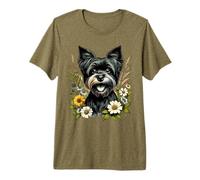 Affenpinscher Dog Summer Daisy Wildflowers Artwork Premium T-Shirt