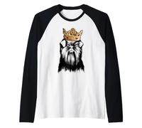 Affenpinscher Dog Wearing Crown Raglan Baseball Tee