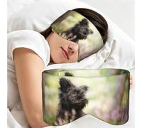Affenpinscher Lawn Black Dogs Monkey Terrier, Sleep Mask for Home Travel, Full Eye Covers Light Blocking Eye Mask Sleep Eye and Ear Muffs