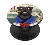 Affenpinscher Samurai Japanese Dog Kyosai Design PopSockets Adhesive PopGrip