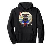 Affenpinscher Samurai Japanese Dog Kyosai Design Pullover Hoodie