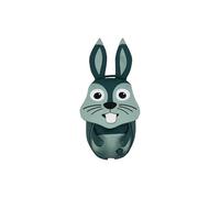 Affenzahn Amico Piccolo Nursery Backpack for 1-3 Years Kids Ergonomic Reflective Tab with Name Tag, Rabbit - Grey, Taglia Unica, Backpack