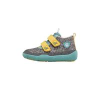 Affenzahn Barefoot Happy Fabric Shoe with Adhesive Closure, Vegan, Non-Slip, Flexible, Reflective, Especially Light in Sizes 21-32, grey, 33 EU