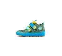 Affenzahn Barefoot Shoes Cotton Lucky Velcro Vegan Non-Slip Flexible Reflective for Summer in Size 21-32, Creative Bear Green, 2.5 UK Child