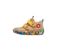 Affenzahn Barefoot Shoes Cotton Lucky Velcro Vegan Non-Slip Flexible Reflective for Summer in Size 21-32, Affenzahn 10 Years Beige, 10.5 UK Child