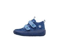 Affenzahn Barefoot Shoes Cotton Lucky Velcro Vegan Non-Slip Flexible Reflective for Summer in Size 21-32, Elephant Blue, 6 UK Child