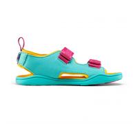 Affenzahn Vegan Airy Sandals with Velcro Fastening, Non-Slip, Flexible, Airy, Lightweight for Summer, Size 21-32, Owl Turquoise, 8 UK Child