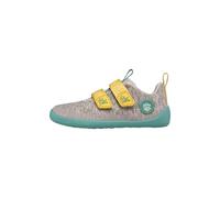 Affenzahn Knit Happy Low Shoe with Fastening, Vegan, Non-Slip, Flexible, Reflective, Particularly Light in Size 21-32, Rhino Light Grey, 10.5 UK Child