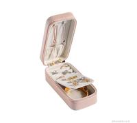 Affezionarsi Jewelry Organizer for Women, Portable Mini Jewelry Travel Case, Candy-colored PU Portable Rectangular Box, Storage Box for Necklaces, Ear Studss，Ring，Bracelet and Earrings (pink)