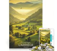 Affiche Arriège Paysage jigsaw 1000 piece | Practical game Artists Collection, Fine Art Great gift for gaming 38x26cm