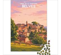 Affiche Belves 1000 jigsaw puzzle | fun family activity for a rainy day at home to enjoy together with children and grandparents during the school holidays