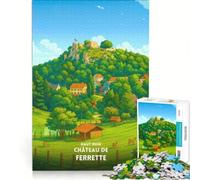 Affiche Chateau De La Ferrete jigsaw 1000 pieces for adults | 38x26cm Staycation Kill time Artists' Collection, Fine Arts Christmas Birthday Gifts