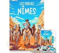 Affiche Ferias De Nîmes 1000 piece jigsaws | 50x75cm Family Games Parent-child interaction deal as gifts for the whole family