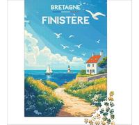 Affiche Finistère 1000-piece puzzle for adults | fun gift for dad to enjoy in his spare time at the weekend as a relaxing break from work and daily stress50x75cm