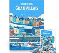Affiche Granville Neige Noël jigsaw puzzles 1000 | 38x52cm Birthday present Help the brain exercise Antistress Vacation at home Killing time