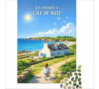 Affiche Ile De Batz jigsaw puzzles 1000 | meaningful gift for mum to enjoy a peaceful relaxing afternoon with a cup of tea and some quiet time50x75cm