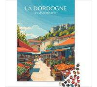 Affiche La Dordogne Puzzle for Adults 1000 Pieces | perfect indoor activity for a rainy day when the weather keeps the whole family at home all afternoon50x75cm
