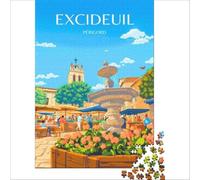 Affiche Marché Excideuil jigsaw for adults1000 pieces | gentle relaxing activity for patients to pass the time quietly while recovering at home from illness50x75cm