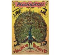 Affiche Prints AD40 Vintage Peacock Victorian Carriage Anchor Buggy Advertising Advertisement Poster - A2+ (610 x 432mm) 24" x 17"
