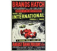 Affiche Prints AD72 Vintage 1960's Brands Hatch Silver City Motor Racing Advertisement Poster Reproduction Print Card - A5 (148mm x 210mm)