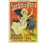 Affiche Prints AP06 Vintage Jardin De Paris Jules Cheret Champs Elysees French Concert Advertisement Poster Re-Print Reproduction Print Card - A5 (148mm x 210mm)