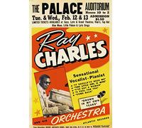 Affiche Prints AZ83 Vintage Ray Charles And Orchestra Rock & Roll Band Gig Concert Advertisement Poster Print - A3 (432 x 305mm) 16.5" x 11.7"
