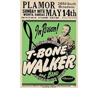 Affiche Prints AZ87 Vintage T-Bone Walker Rock & Roll Concert Gig Band Advertisement Poster Print - A4 (297 x 210mm) 11.7" x 8.3"