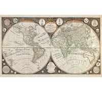 Affiche Prints MP58 Vintage 1826 Historical Antique Old Map Of World Capt Cook Poster RePrint - A3 (432 x 305mm) 16.5" x 11.7"