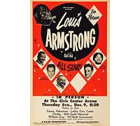 Affiche Prints RR04 Vintage Louis Armstrong Rock & Roll Concert Gig Band Advertisement Poster Print - A3 (432 x 305mm) 16.5" x 11.7"