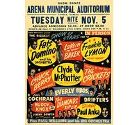 Affiche Prints RR17 Vintage Fats Domino Chuck Berry Everly Bro Rock & Roll Concert Gig Band Advertisement Poster Print - A3 (432 x 305mm) 16.5" x 11.7"