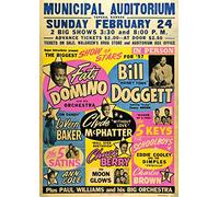 Affiche Prints RR19 Vintage Fats Domino Rock & Roll Concert Gig Band Advertisement Poster Print - A4 (297 x 210mm) 11.7" x 8.3"