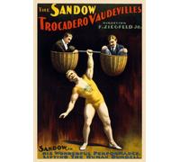 Affiche Prints TH3 Vintage The Sandow Trocadero Vaudevilles Strong Man Circus Carnival Poster Re-Print Reproduction Print Card - A5 (148mm x 210mm)