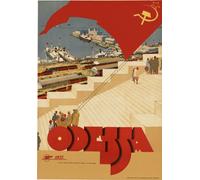 Affiche Prints TR49 Vintage USSR Odessa Soviet Russia Russian Travel Poster Re-Print Reproduction Print Card - A5 (148mm x 210mm)