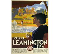 Affiche Prints TR91 Vintage Royal Leamington Spa GWR Railway British Travel Poster Re-Print Reproduction Print Card - A5 (148mm x 210mm)