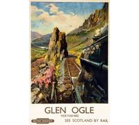 Affiche Prints TT84 Vintage Glen Ogle Perthshire Scotland Railway Travel Poster Re-Print Reproduction Print Card - A5 (148mm x 210mm)