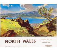 Affiche Prints TT93 Vintage North Wales British Railway Travel Poster Reproduction Print Card - A5 (148mm x 210mm)