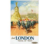 Affiche Prints TT96 Vintage Visit London British Railway Travel Poster Reproduction Print Card - A5 (148mm x 210mm)