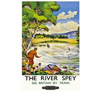 Affiche Prints TU28 Vintage River Spey Scotland British Railway Travel Poster Reproduction Print Card - A5 (148mm x 210mm)