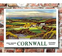 Affiche Prints TU81 Vintage GWR Cornwall Great Western & Southern Railway Travel Poster Re-Print - A3 (432 x 305mm) 16.5" x 11.7"