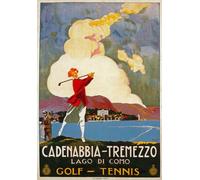 Affiche Prints TV48 Vintage 1926 Cadenabbia Tremezzo Lake Como Italy Italian Travel Poster Reproduction Print Card - A5 (148mm x 210mm)