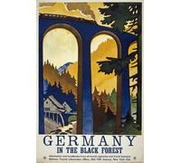 Affiche Prints TW81 Vintage 1930 Germany In The Black Forest German Travel Poster Re-Print Reproduction Print Card - A5 (148mm x 210mm)