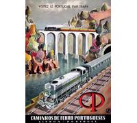 Affiche Prints TX112 Vintage Portugal Lisbon Portuguese Railway Travel Poster Re-Print Reproduction Print Card - A5 (148mm x 210mm)