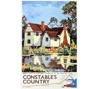 Affiche Prints Vintage British Railway & Travel Poster LNER LMS GWR - Constables Country - A4