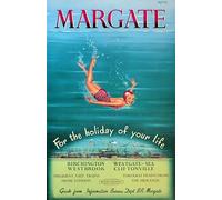 Affiche Prints Vintage British Railway & Travel Poster LNER LMS GWR - Margate Holiday Of Your Life - A4