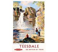 Affiche Prints Vintage British Railway & Travel Poster LNER LMS GWR - Teesdale Rail - A4