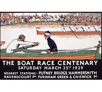 Affiche Prints Vintage British Railway & Travel Poster LNER LMS GWR - The Boat Race Centenary 1929 - A4
