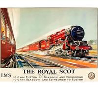 Affiche Prints Vintage British Railway & Travel Poster LNER LMS GWR - The Royal Scott - A2+